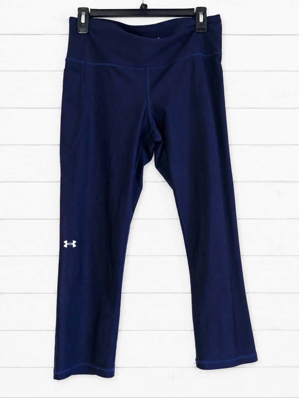 Under Armour Navy Performance Compression Capri Legging Size L Tall